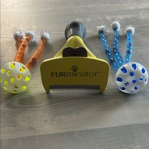 FURminator - Deshedding Tool + 2 Cat Toys Bundle 🐱